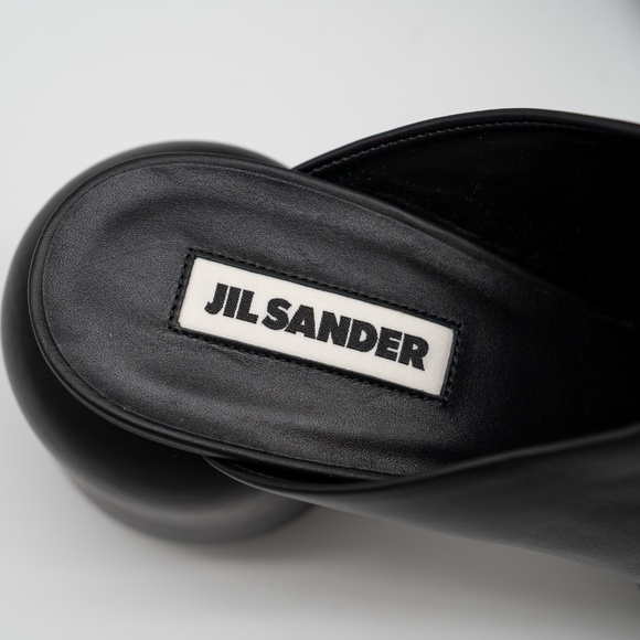 szie 41 EU / 11 US Jil Sander Black Chunky Leather Sandals Block Heel Platform - Picture 8 of 13